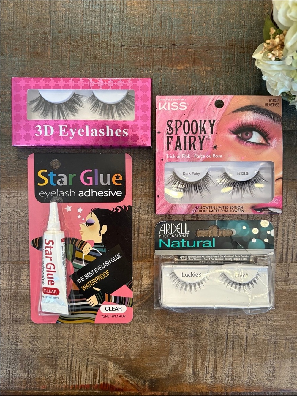 NEW Faux/False LASHES BUNDLE with KISS, ARDELL & More + STAR GLUE!